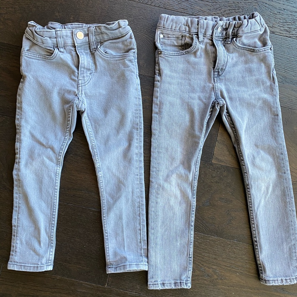 2 pairs gray jeans